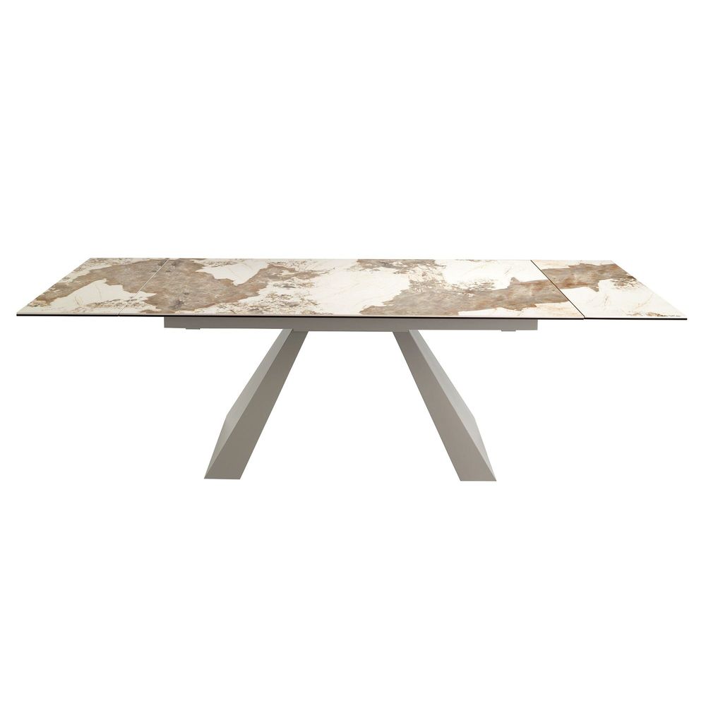 Tables Salle à Manger - Table à manger à rallonge rectangulaire en marbre porcelainé - ANGEL CERDÁ