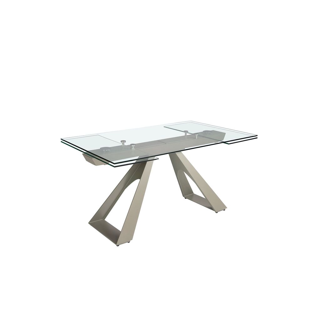 Tables Salle à Manger - Table à manger à rallonge rectangulaire verre trempé - ANGEL CERDÁ