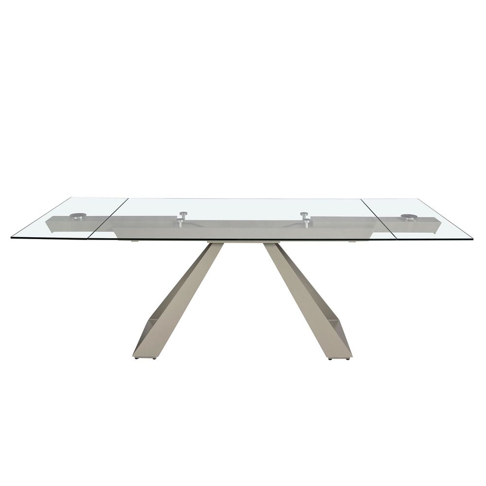 Tables Salle à Manger - Table à manger à rallonge rectangulaire verre trempé - ANGEL CERDÁ