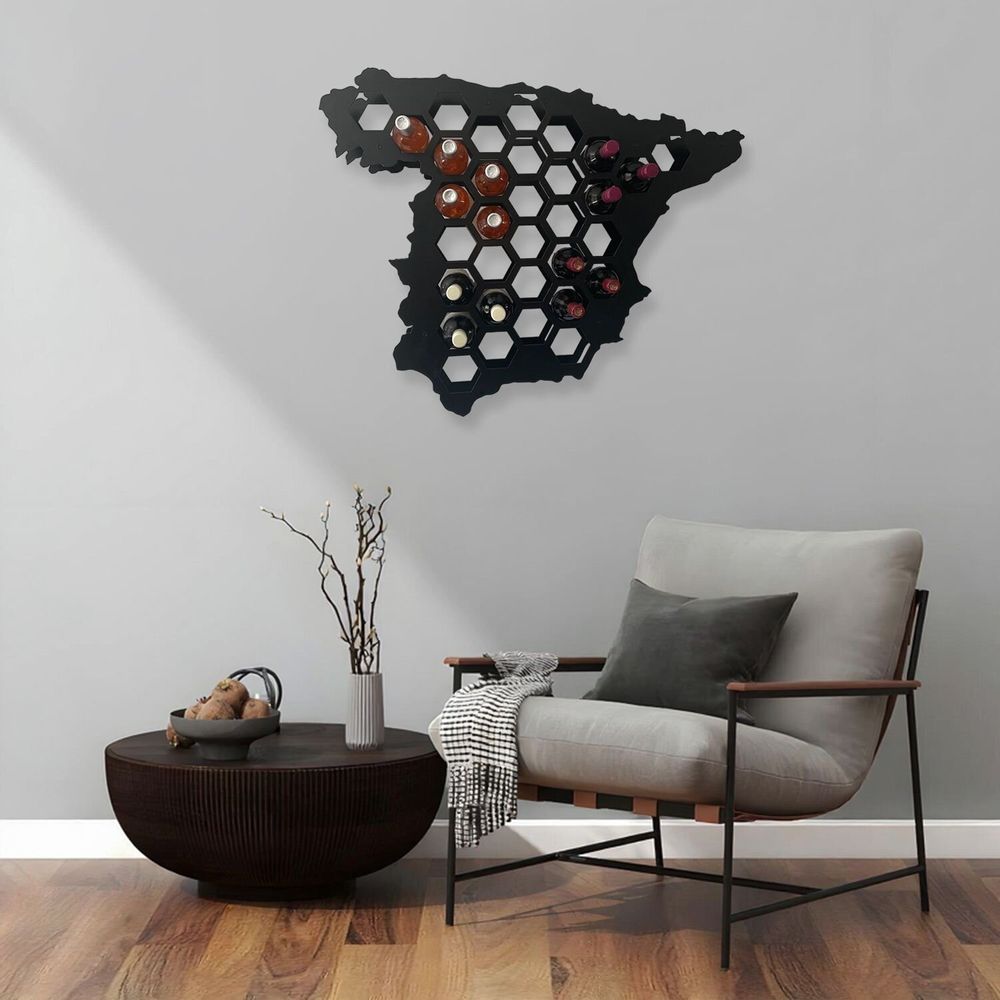 Services - Spain Steel Wall Wine Rack Holds 33 Bottles - INCREDIBLE DESIGNS