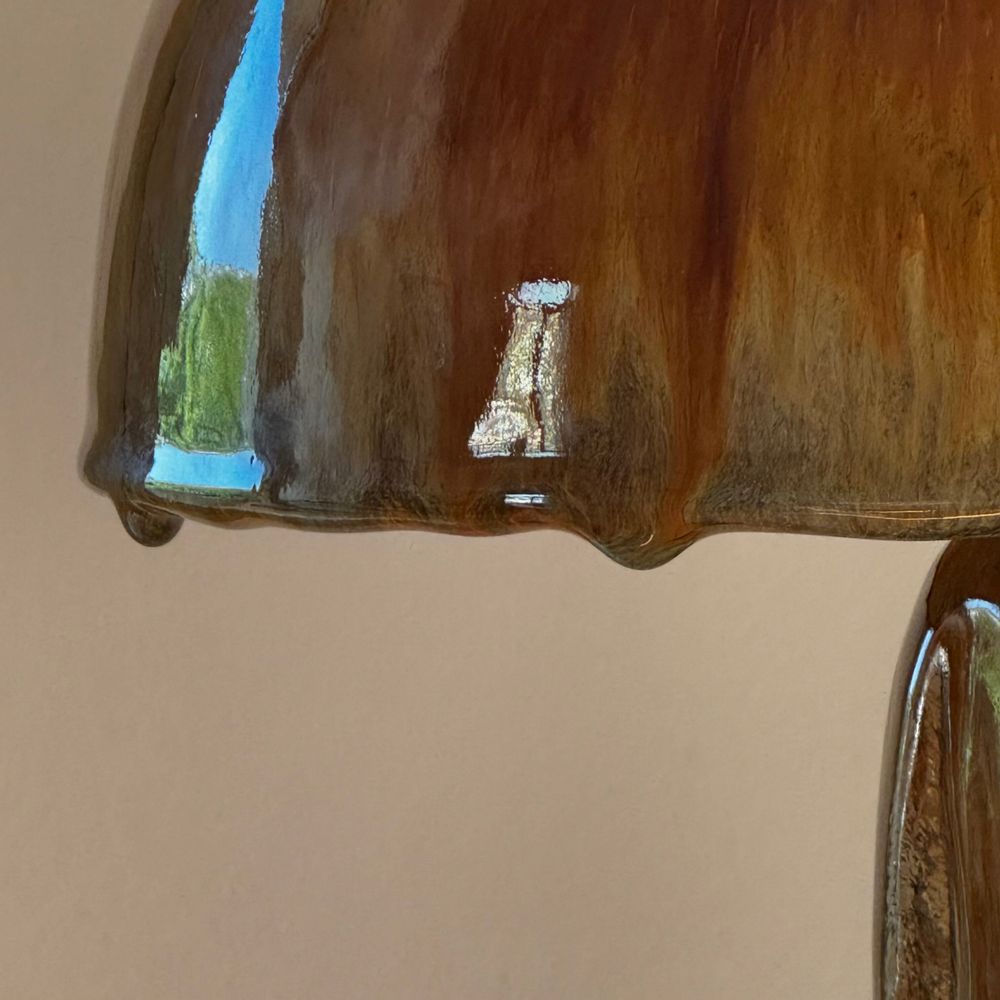 Ceramic - Conical sculptural mushroom lamp - FUOCO collection - DI VINCENZO POUJOULA