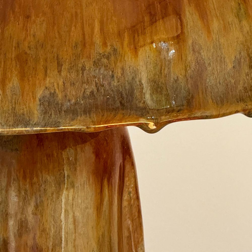 Ceramic - Conical sculptural mushroom lamp - FUOCO collection - DI VINCENZO POUJOULA