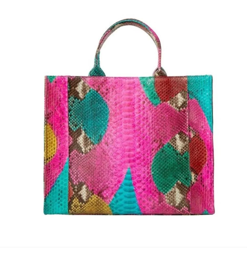 Bags and totes - THE ADELE PYTHON PINK MULTI - SARAH STEWART