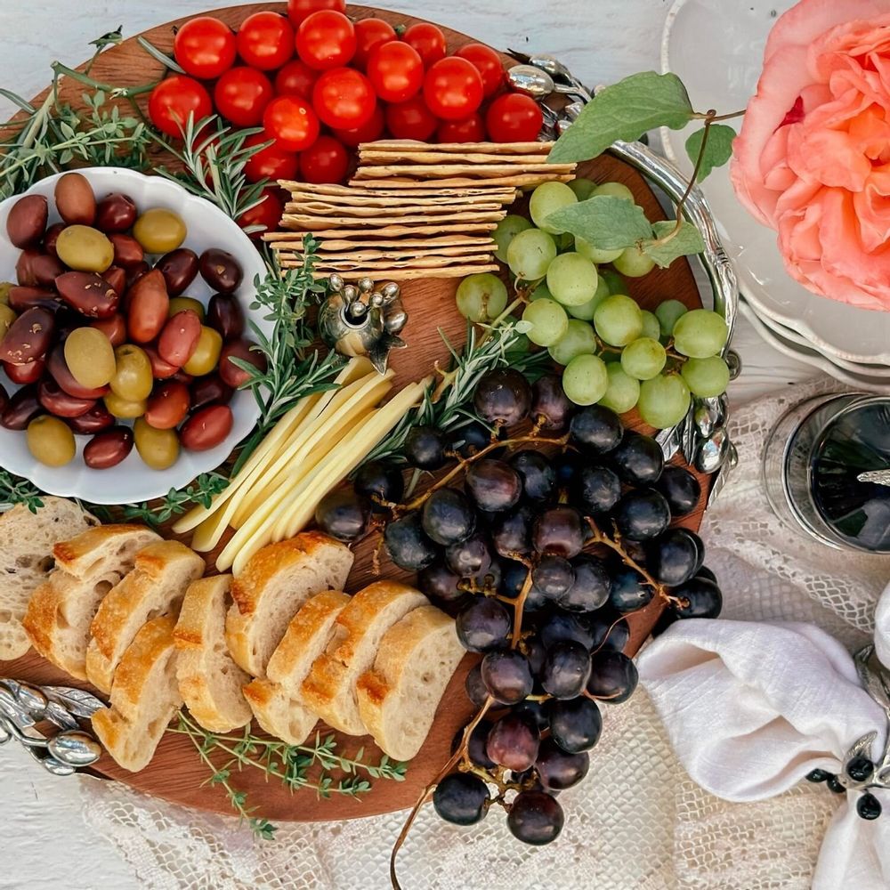 Platter and bowls - Olive Grove Cheese Board - VAGABOND HOUSE