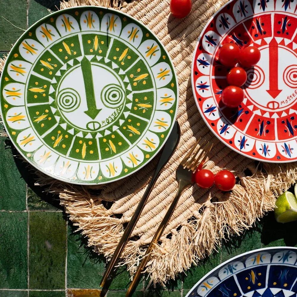 Assiettes de réception - Assiette plate Heritage Verdant Green - MOJJERE