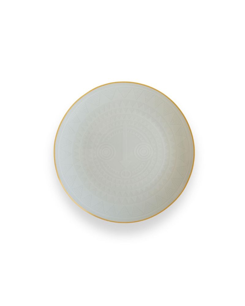 Assiettes de réception - Assiette dessert Weli Luminous White - MOJJERE