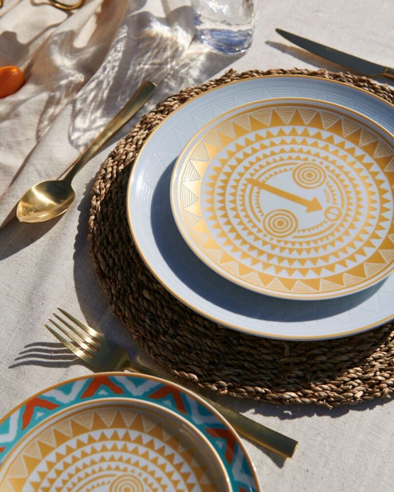 Assiettes de réception - Assiette dessert Weli Gold - MOJJERE