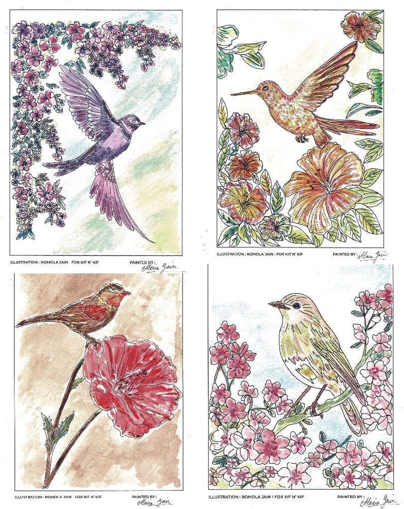 Gifts - Nomad Watercolor Kit - Spring inflight (all included) | Kit n'Kif ® - ATELIER MANDALA