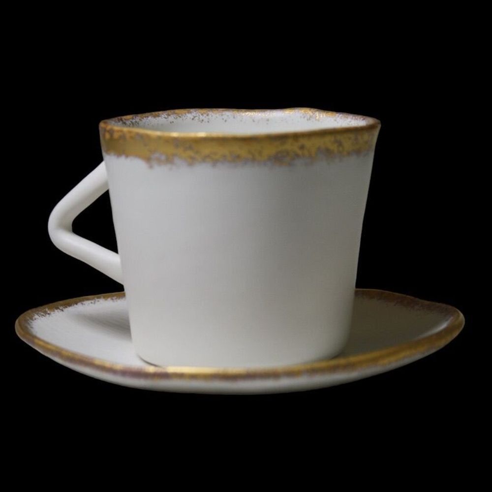 Formal plates - Golden collection - CECILE GASC PORCELAINE