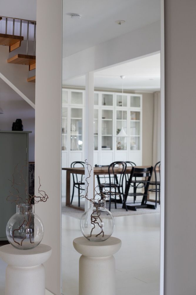Mirrors - Extra Large Full Length Mirror With White Frame (110x210cm) - SCANDINAVIAN GLASSFACTORY
