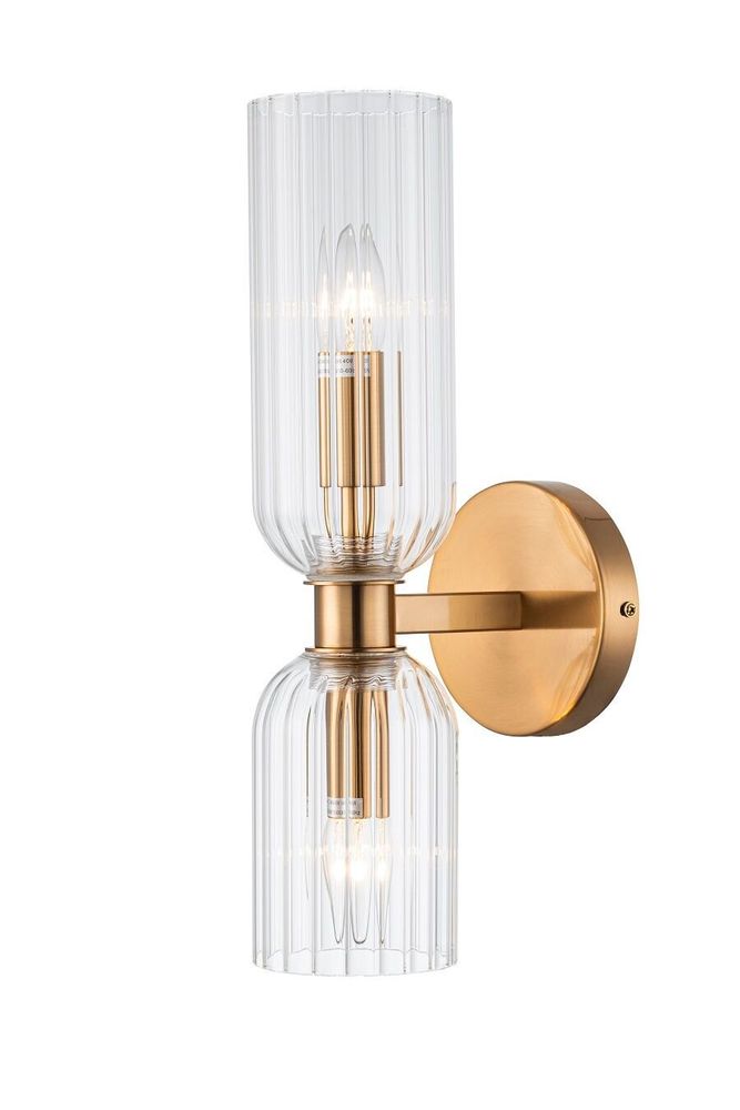 Wall lamps - METAL GOLD+GLASS WALL LIGHT 'ATLANTA' - FANCY