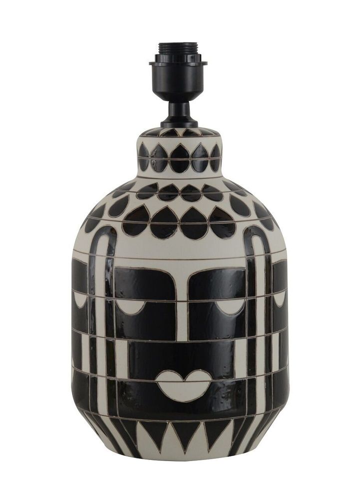 Vases - LAMP 'KRUGERSDORP' CERAMIC WHITE/BLACK D22x39h - FANCY