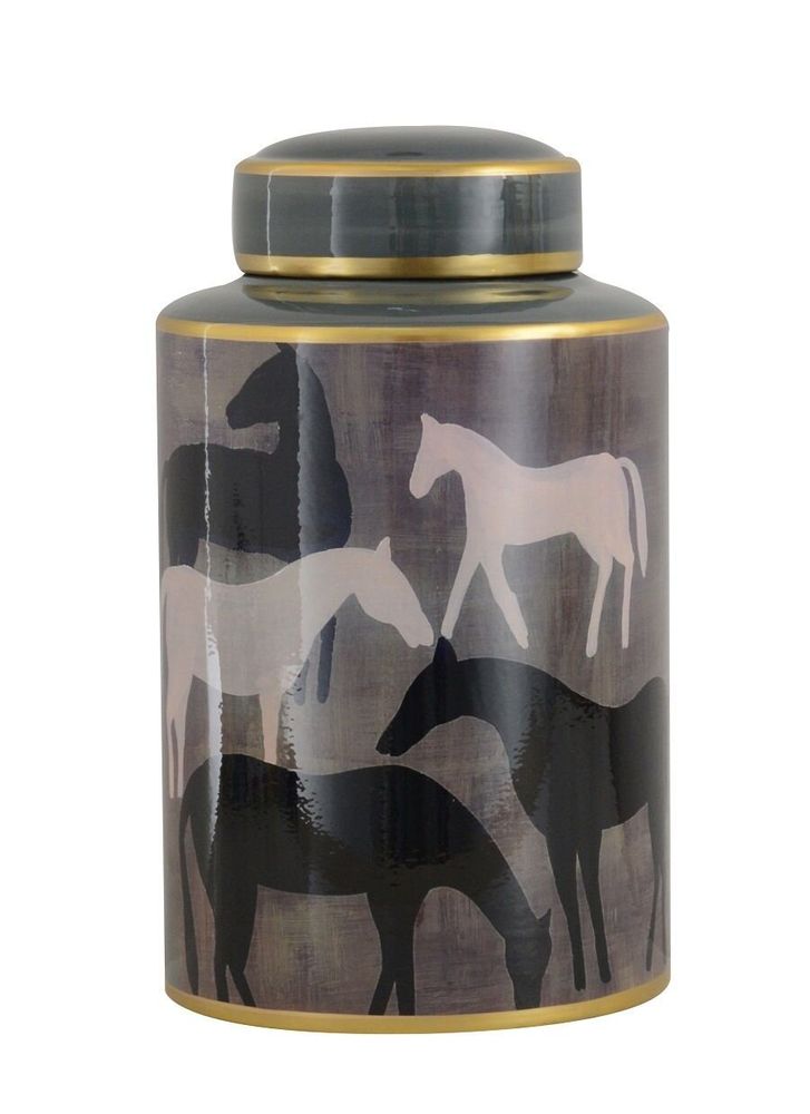 Vases - CERAMIC POT 'HORSES' D18x29h - FANCY