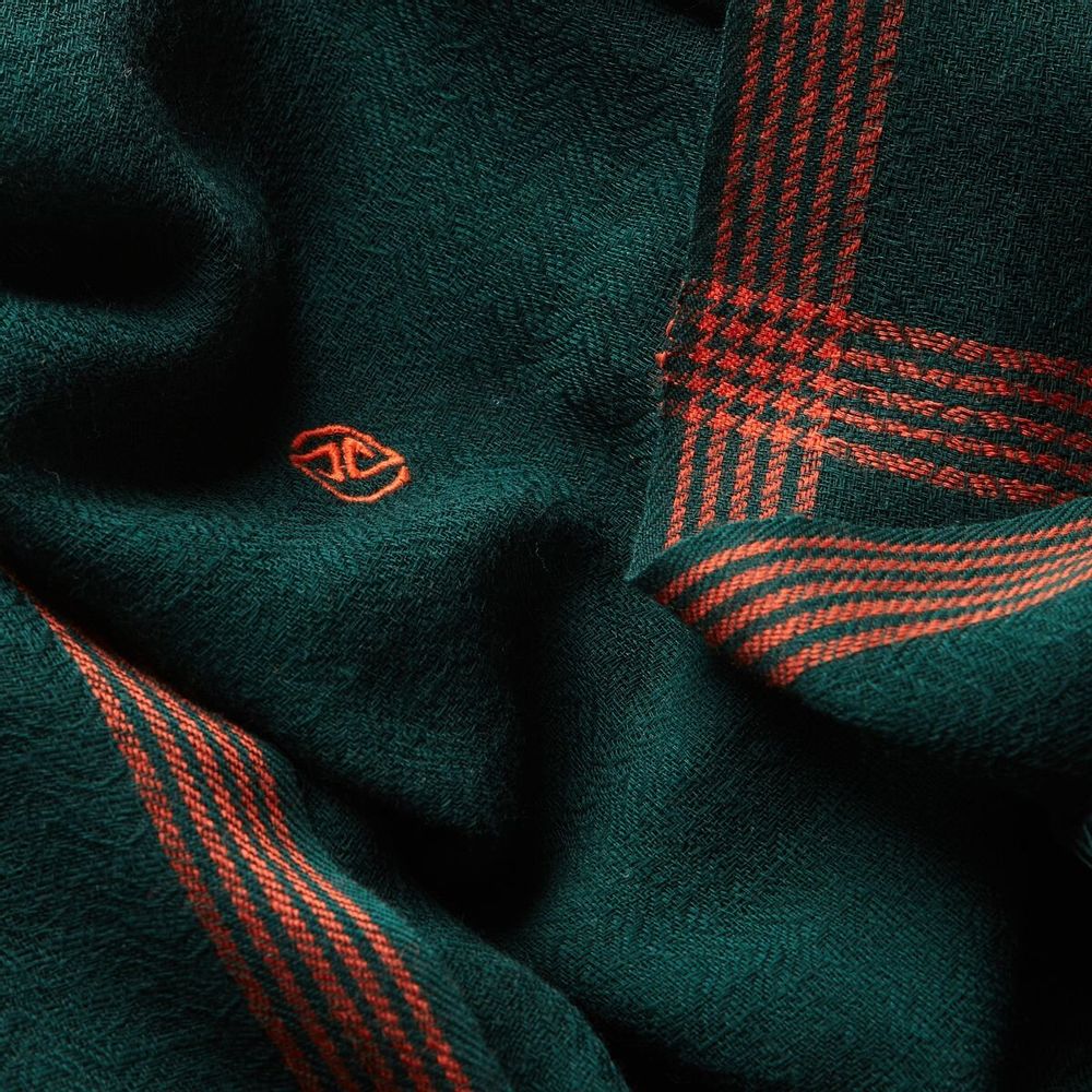 Foulards et écharpes - Écharpe homme vert foncé laine - AV08 PARIS