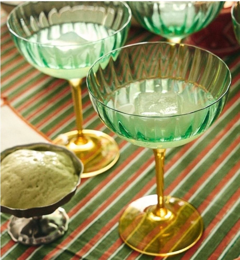Glass - Jazzy Arancia Optic Champagne Glass - ANNA + NINA B.V.