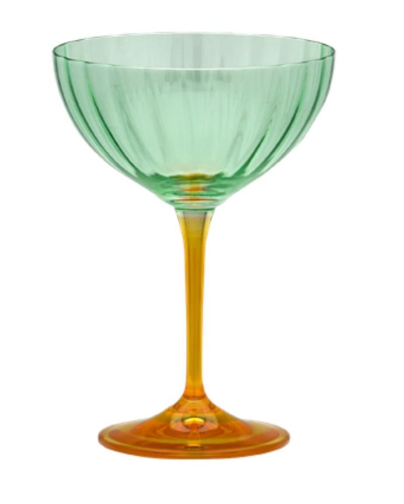 Glass - Jazzy Arancia Optic Champagne Glass - ANNA + NINA B.V.