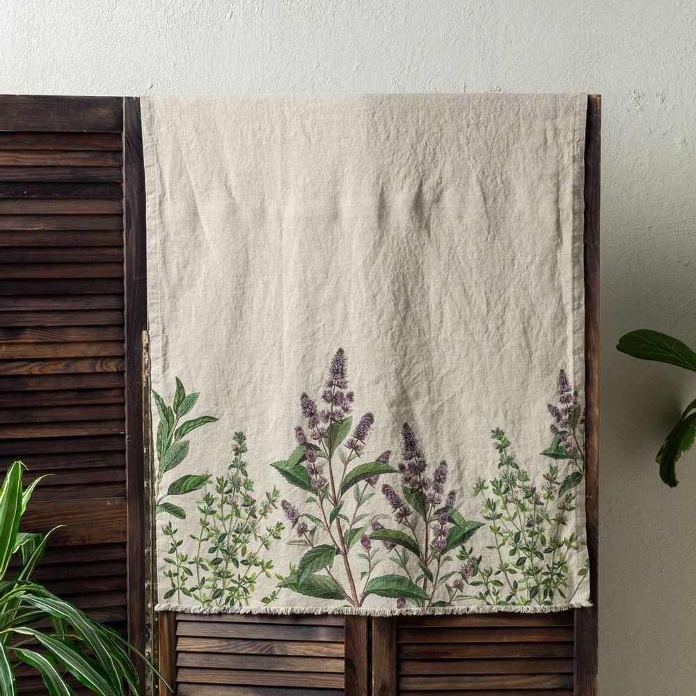 Serviettes de bain - Serviette de Baine en Lin Lavé │ HERBES FINES - LINOROOM 100% LINEN TEXTILES