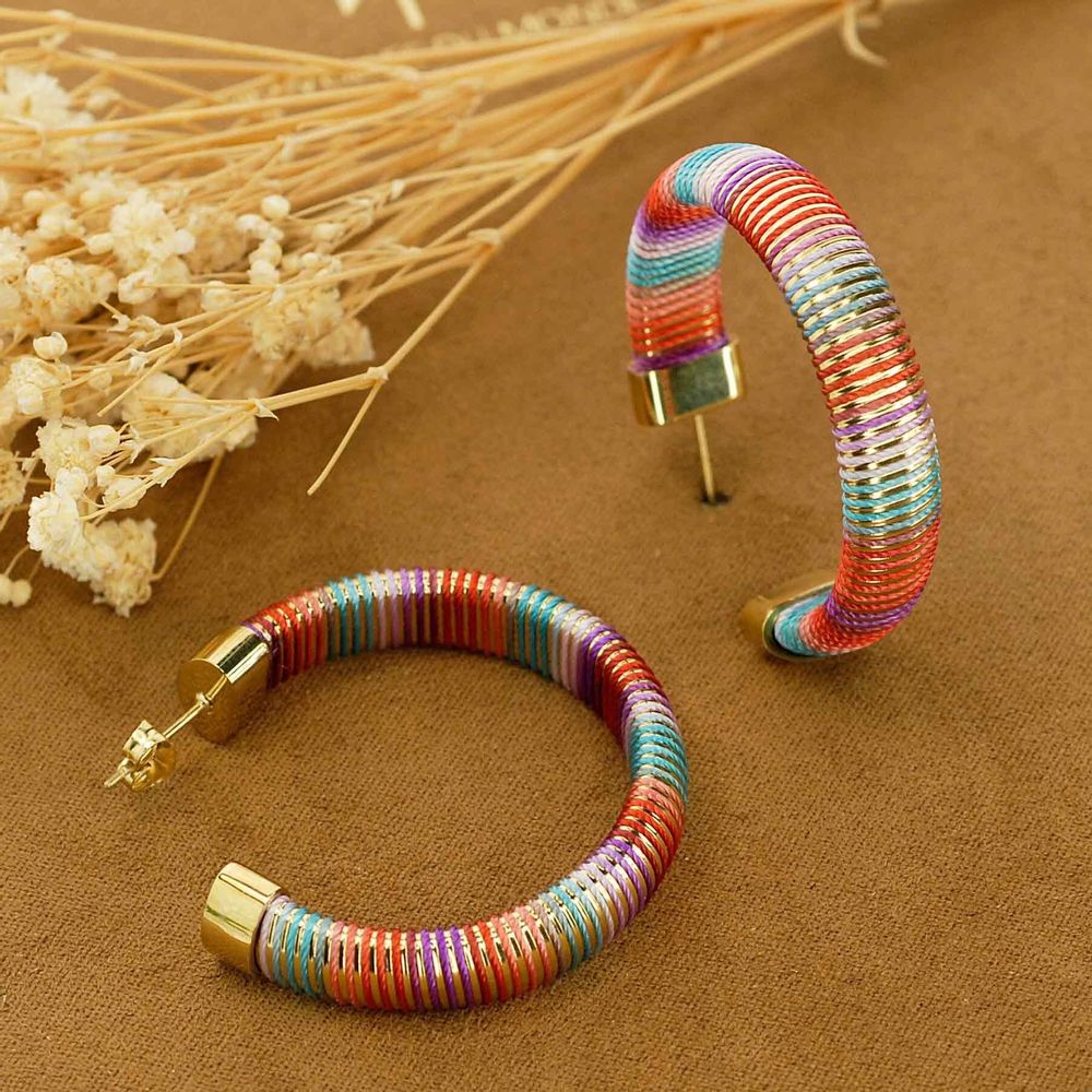 Jewelry - Two-Tone Earrings - MERVEILLES DU MONDE BIJOUX