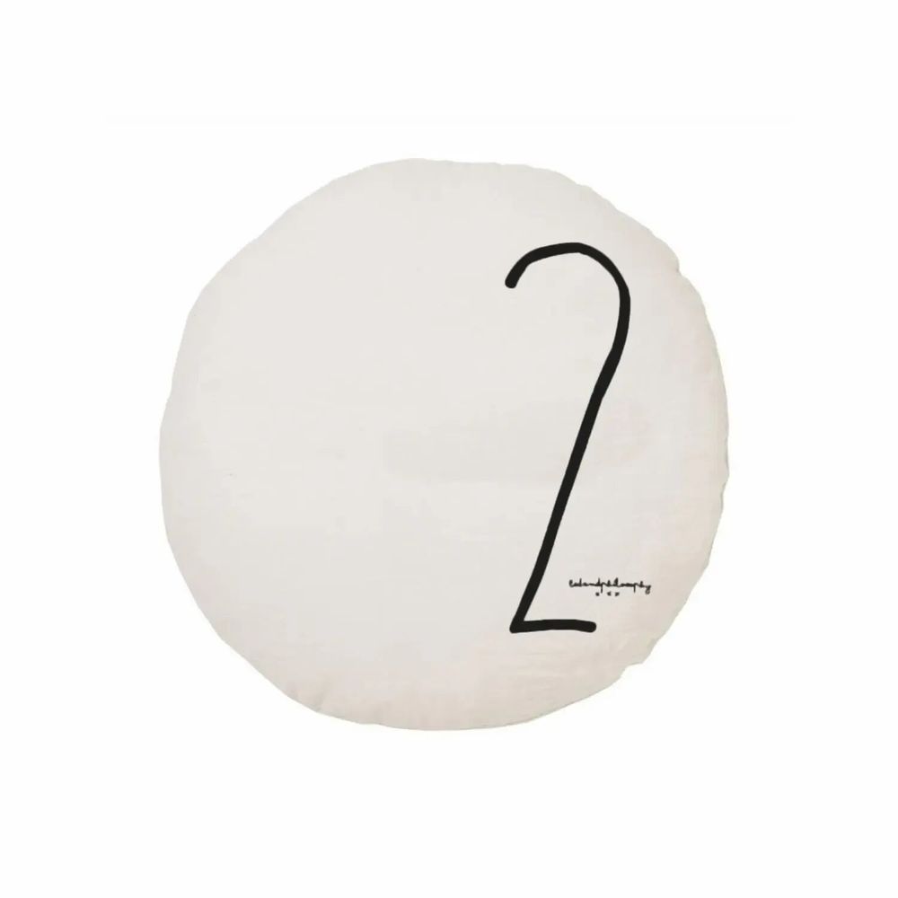 Cushions - Cushion cover SHININGTYPO2 D63cm - BED AND PHILOSOPHY