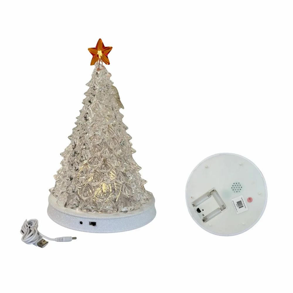 Nativity scenes and santons - LED Nativity Scene with Tree & Angel – Lighted with Music - BLUE STAR B.V.