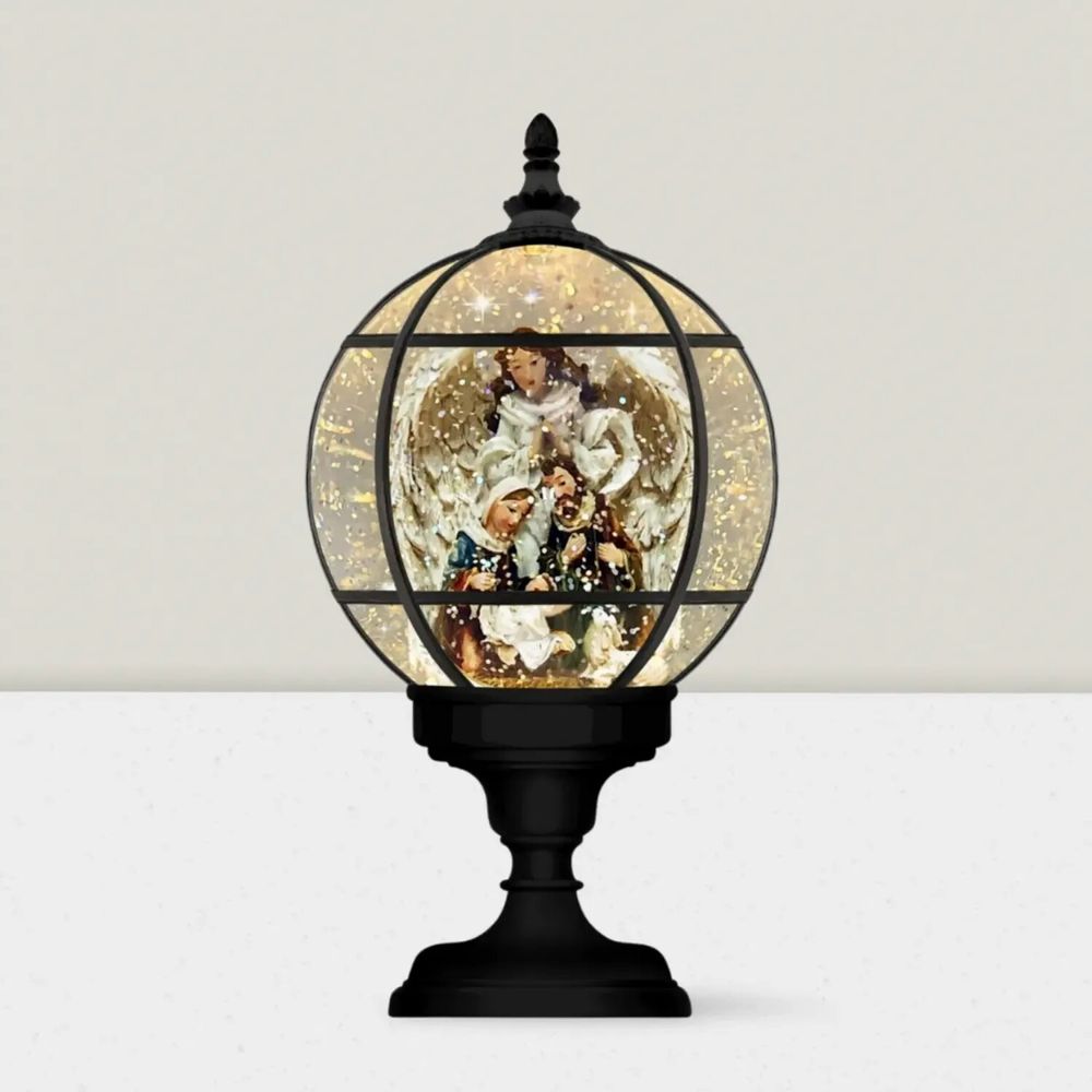Nativity scenes and santons - Guardian Angel Globe Lantern – Illuminated Nativity Scene - BLUE STAR B.V.
