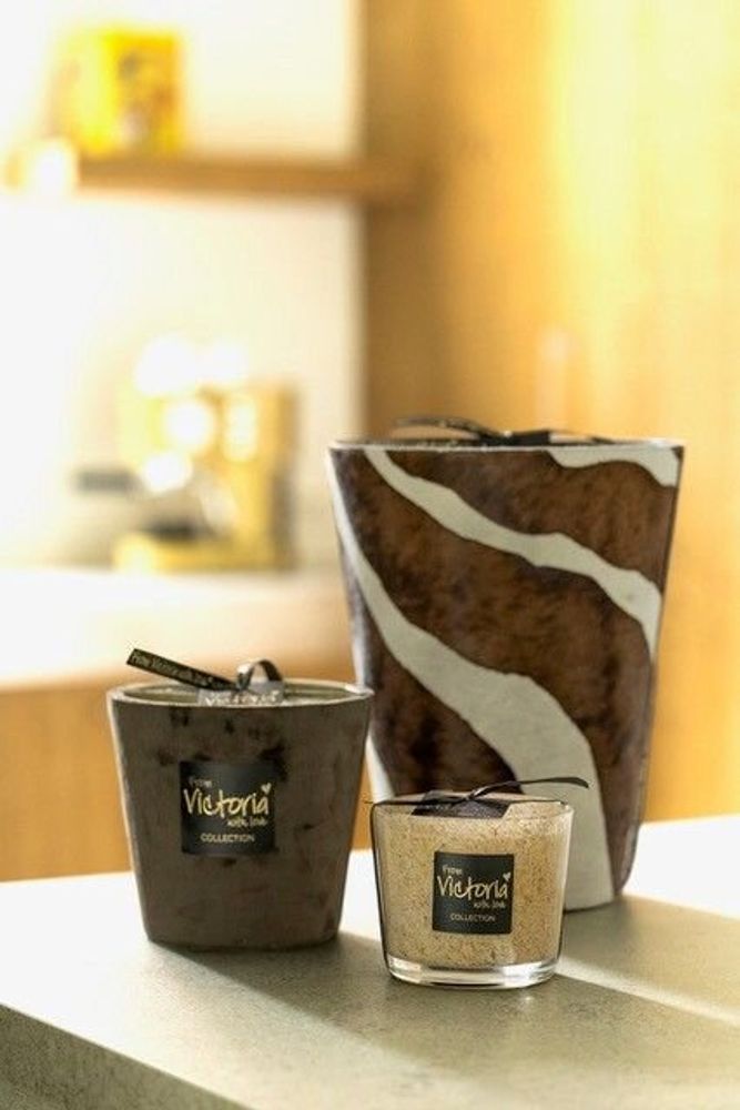 Candles - Mokka Hairy Zebra Candle - VICTORIA WITH LOVE COLLECTION