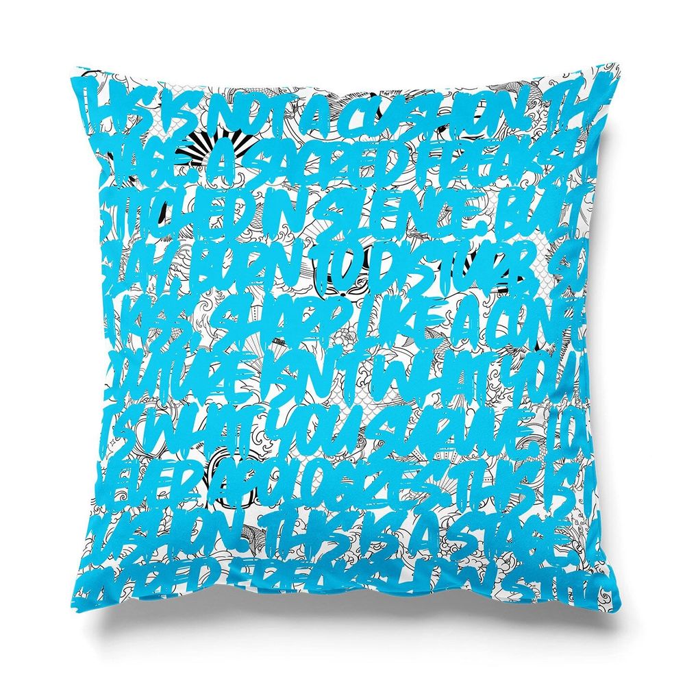 Outdoor decorative accessories - SEND ME A LOUD TEXT MESSAGE CUSHION - LOVE BY MILSHTEIN