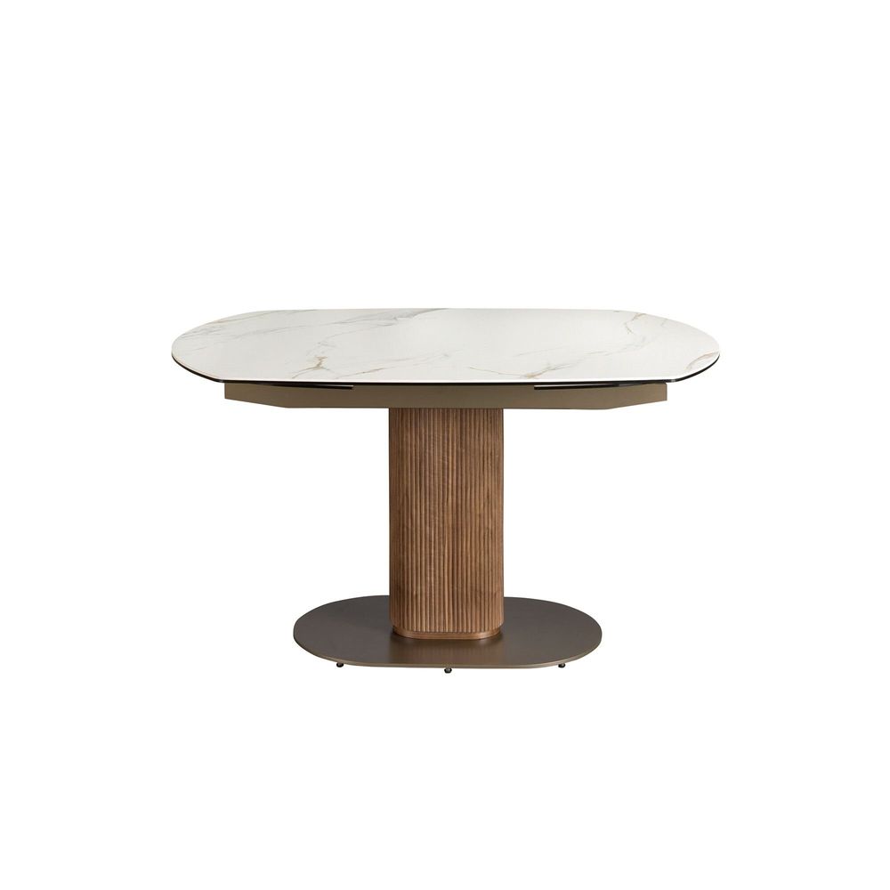 Dining Tables - Oval extending dining table with porcelain marble - ANGEL CERDÁ