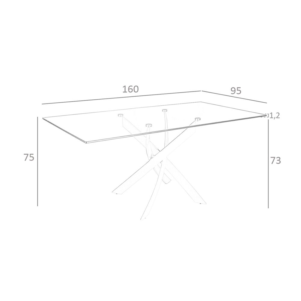 Dining Tables - Rectangular dining table in tempered glass and pink steel - ANGEL CERDÁ