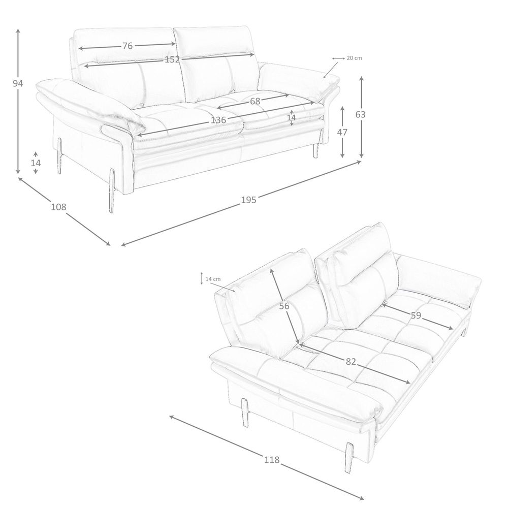 Sofas - Brown leather 2-seater sofa - ANGEL CERDÁ