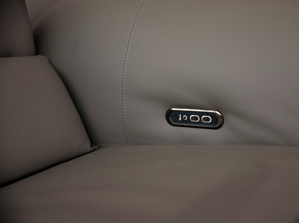 Sofas - Dark grey leather modular relax corner sofa - ANGEL CERDÁ
