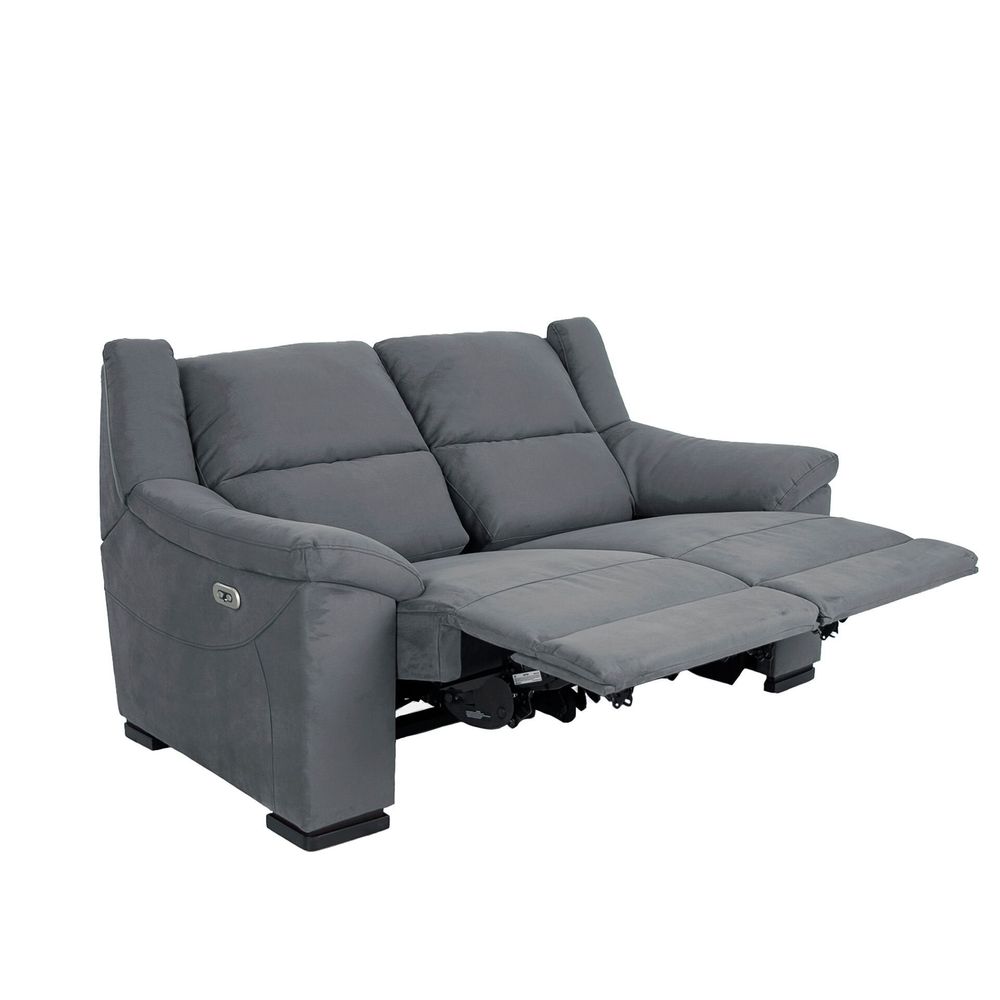 Canapés - Canapé relax 2 places en tissu gris foncé - ANGEL CERDÁ