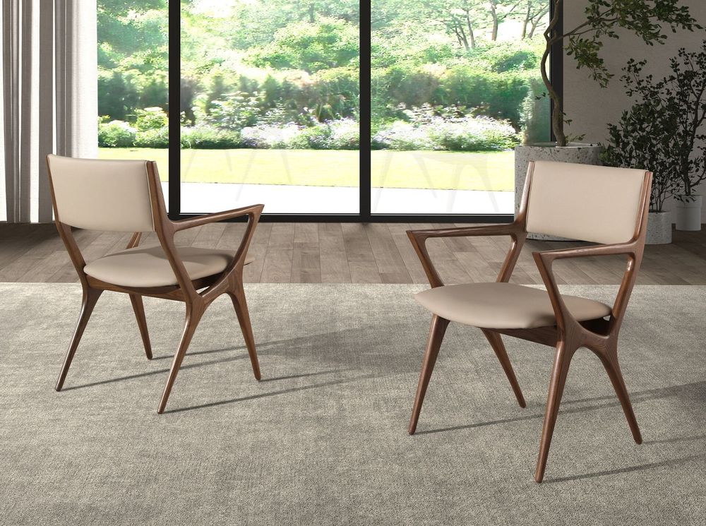 Chairs - Mink leatherette chair - ANGEL CERDÁ