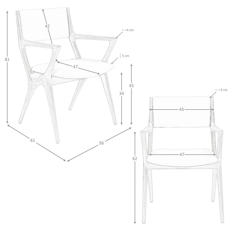 Chairs - Mink leatherette chair - ANGEL CERDÁ