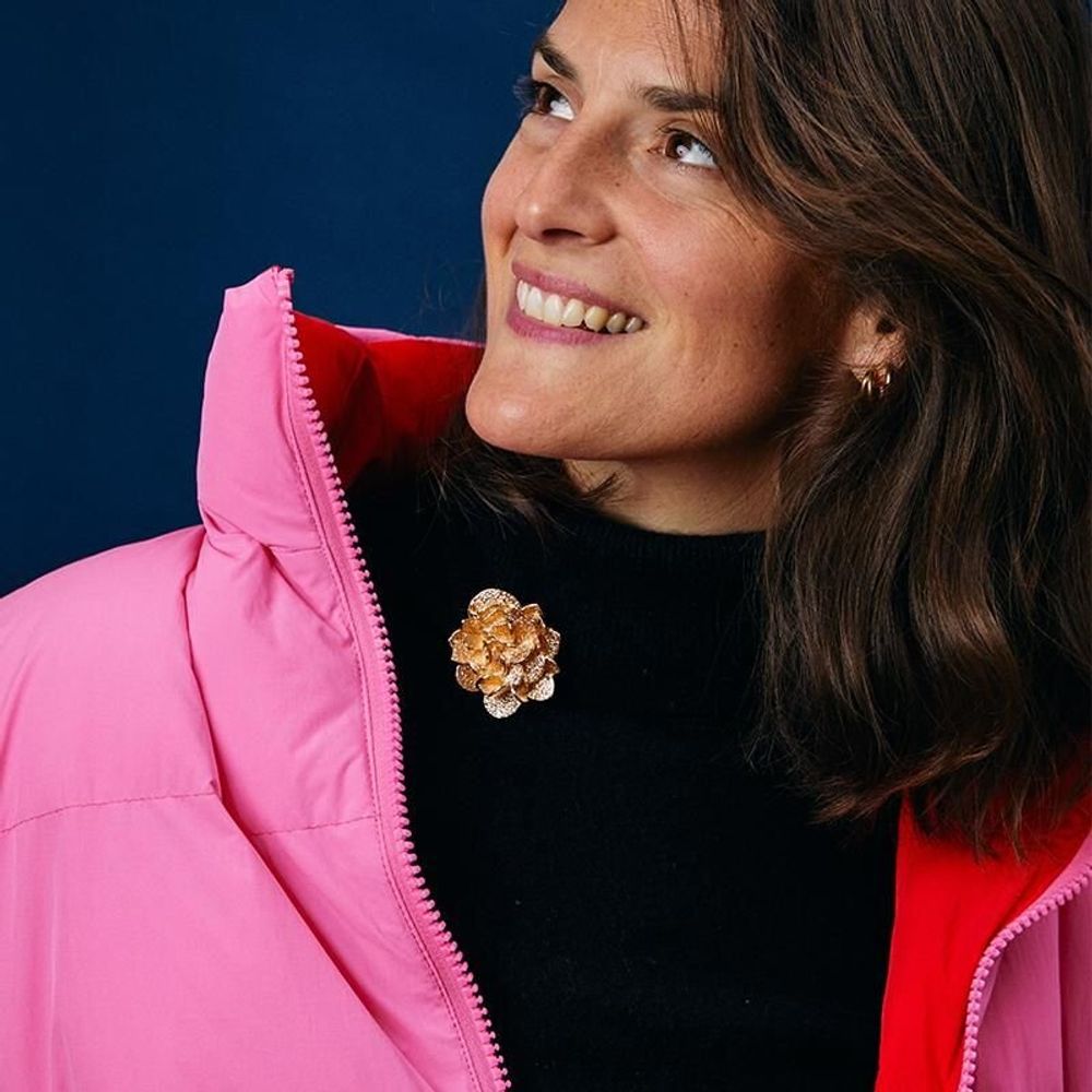 Bijoux - bijou broche CLAP ROSE DES SABLES Or - CLAP PARIS