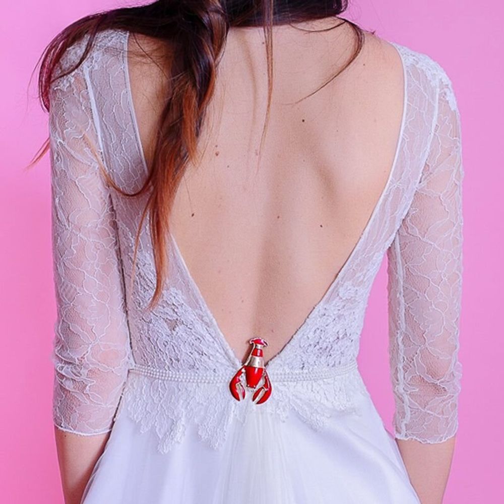 Bijoux - bijou broche CLAP EYMARD le homard COOK RED - rouge et or - CLAP PARIS