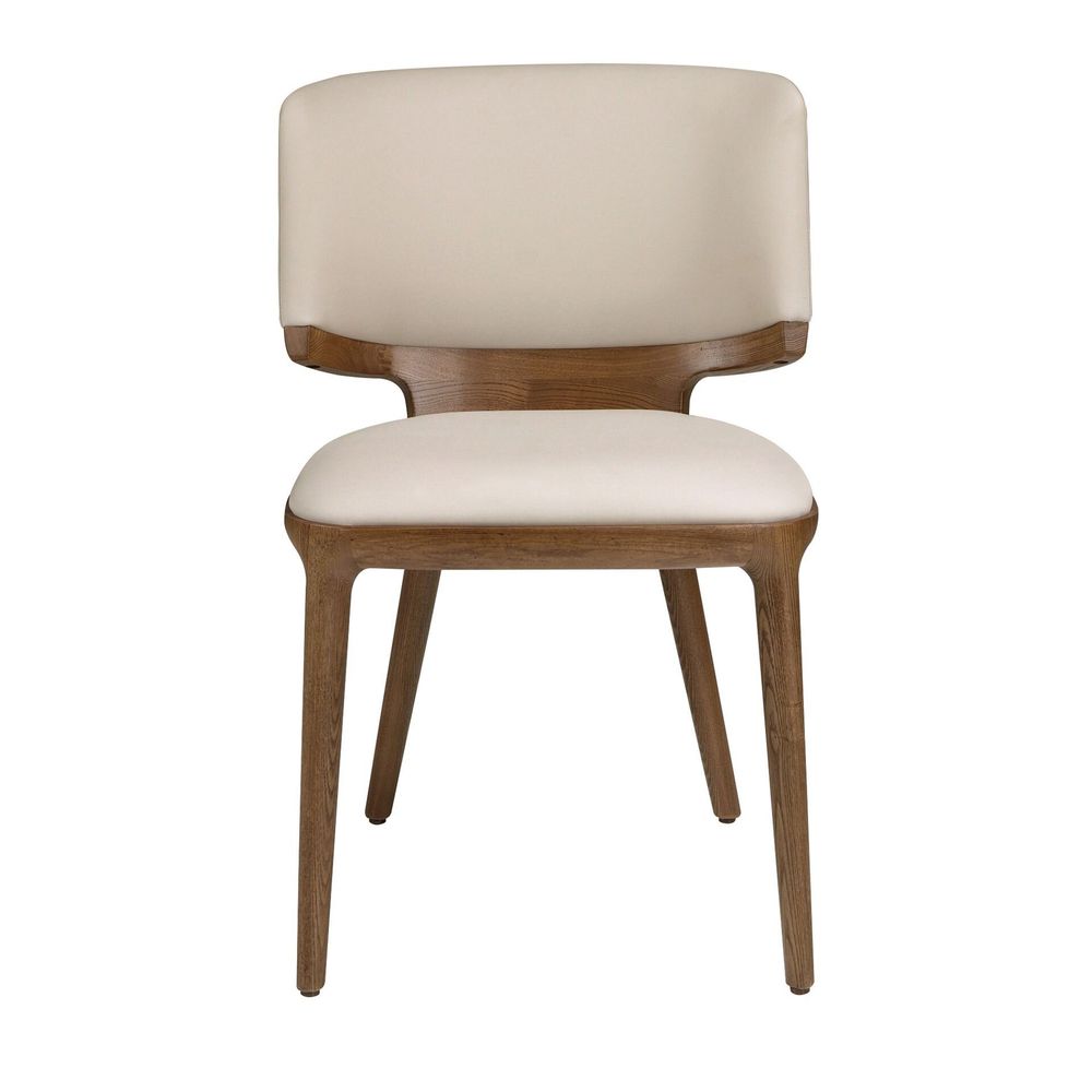 Chaises - Chaise en similicuir crème - ANGEL CERDÁ