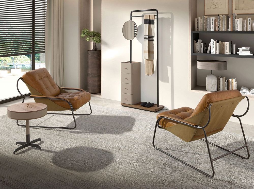 Armchairs - Brown leather armchair - ANGEL CERDÁ