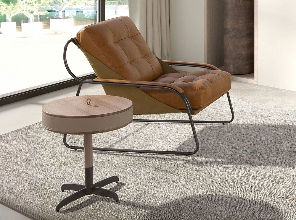 Armchairs - Brown leather armchair - ANGEL CERDÁ