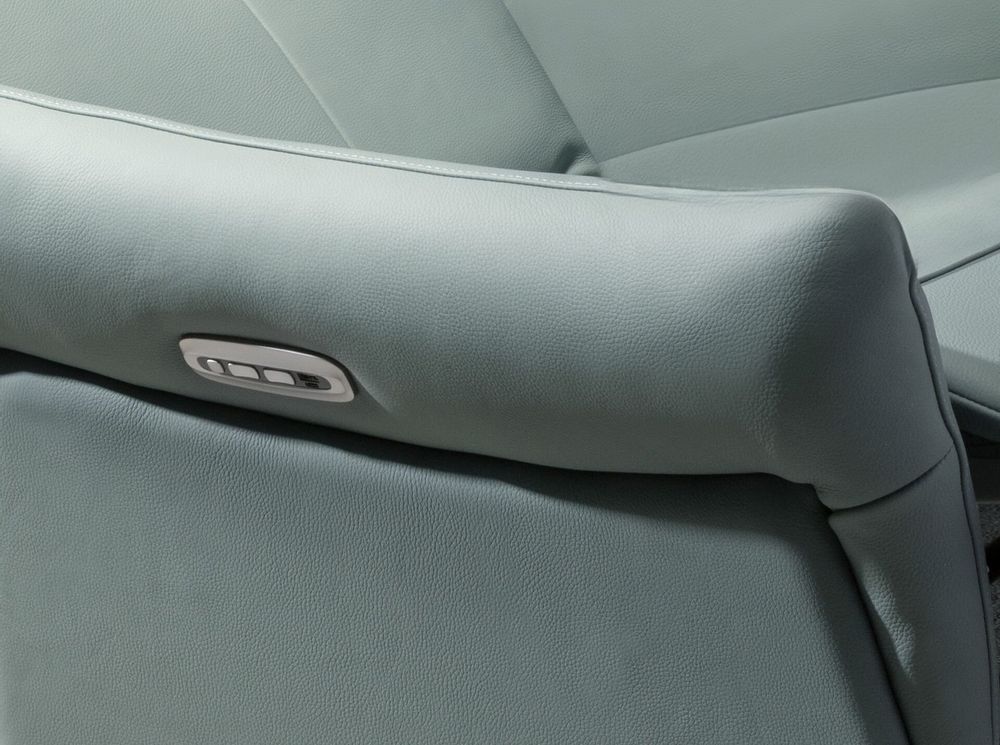 Armchairs - Turquoise green leather swivel relax armchair - ANGEL CERDÁ