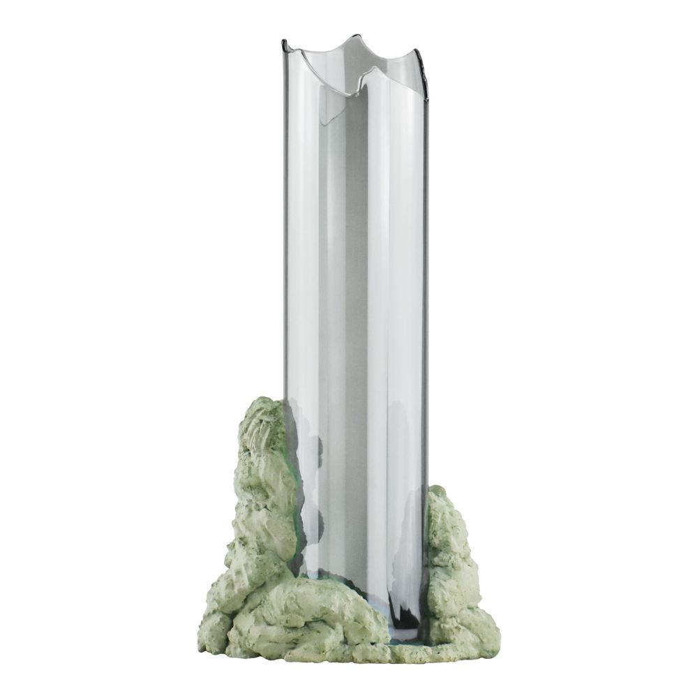 Vases - CATHARSIS, Sculptural Statement Vase for flowers in glass and stone - COKI