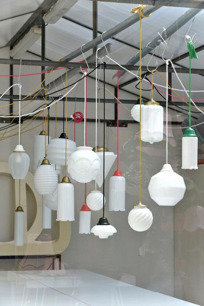Outdoor hanging lights - “Opaline” pendant lights - BOBOBOOM & JEUDI