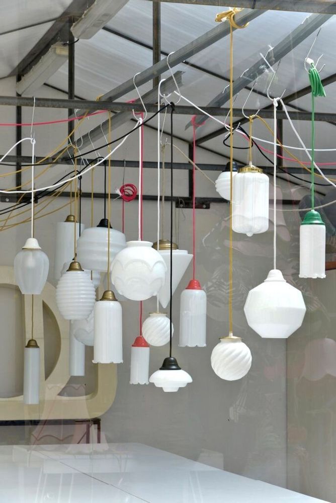 Outdoor hanging lights - “Opaline” pendant lights - BOBOBOOM & JEUDI