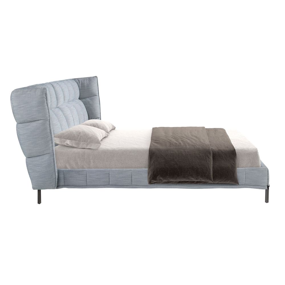 Lits - Lit en tissu gris-bleu clair - ANGEL CERDÁ
