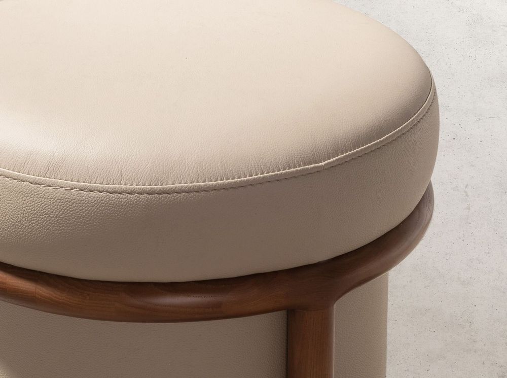 Bancs - Pouf en simili cuir vison - ANGEL CERDÁ