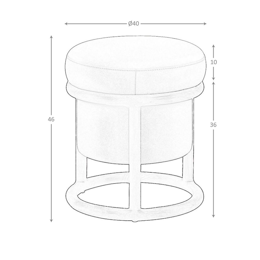 Bancs - Pouf en simili cuir vison - ANGEL CERDÁ