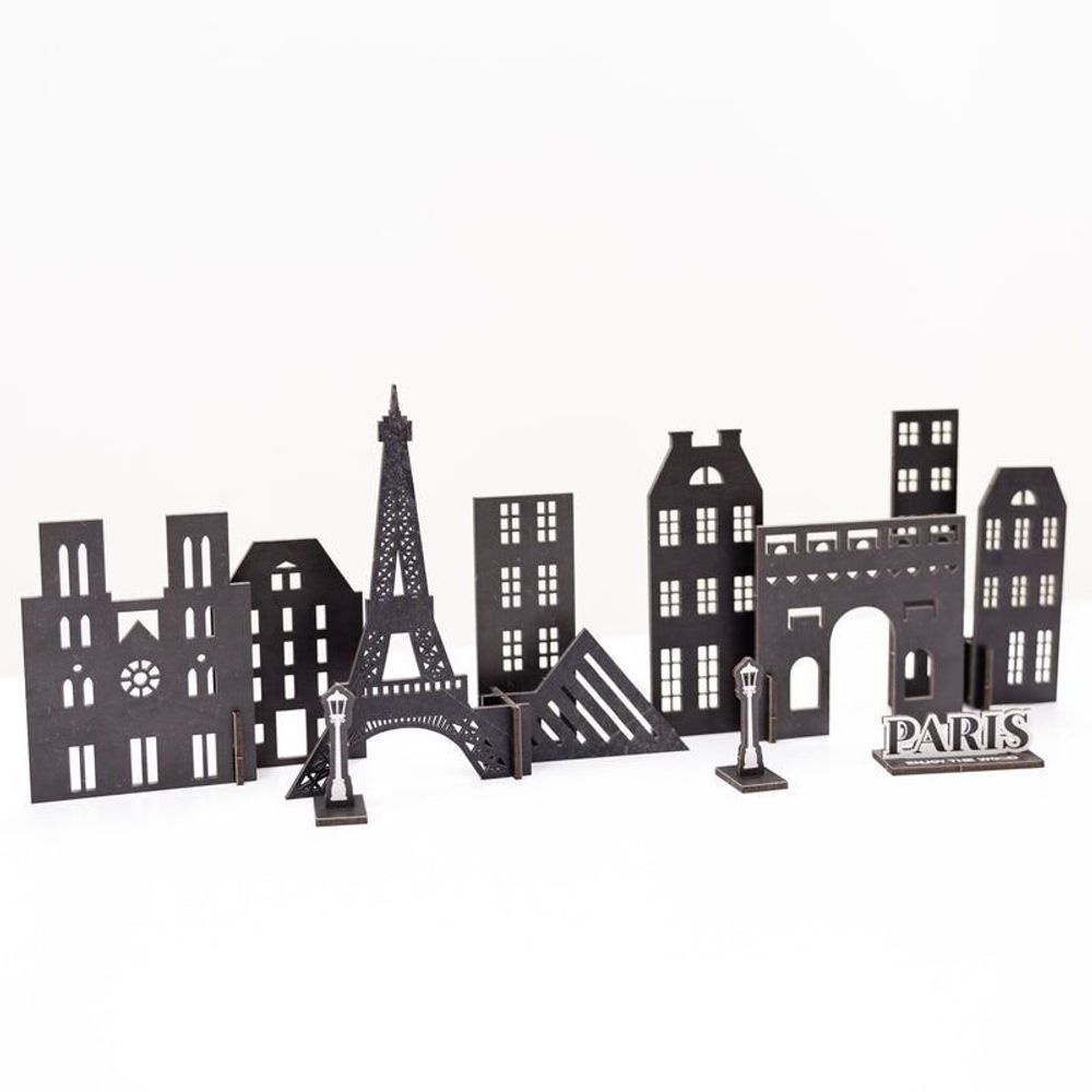 Customizable objects - Wooden DIY Memory City Kit - ENJOY THE WOOD