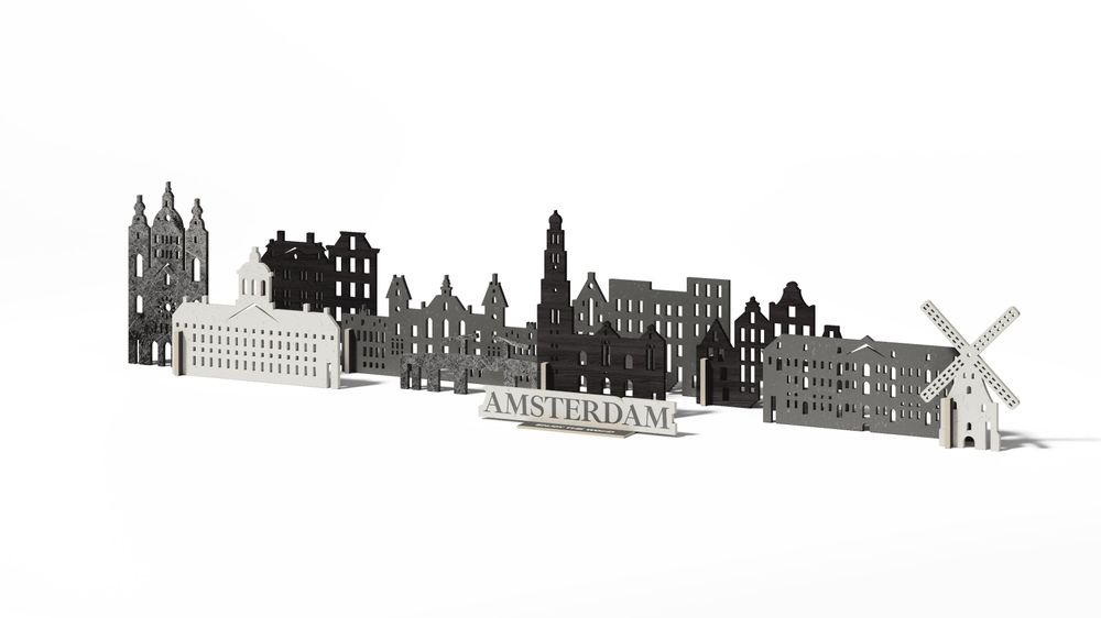 Customizable objects - Wooden DIY Memory City Kit - ENJOY THE WOOD