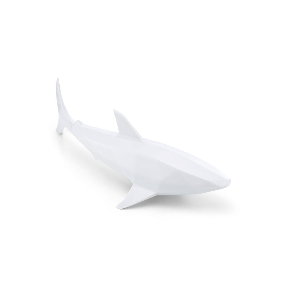 Office design and planning - Porcelain Shark Sculpture – White - OCEANSTORE DESIGN