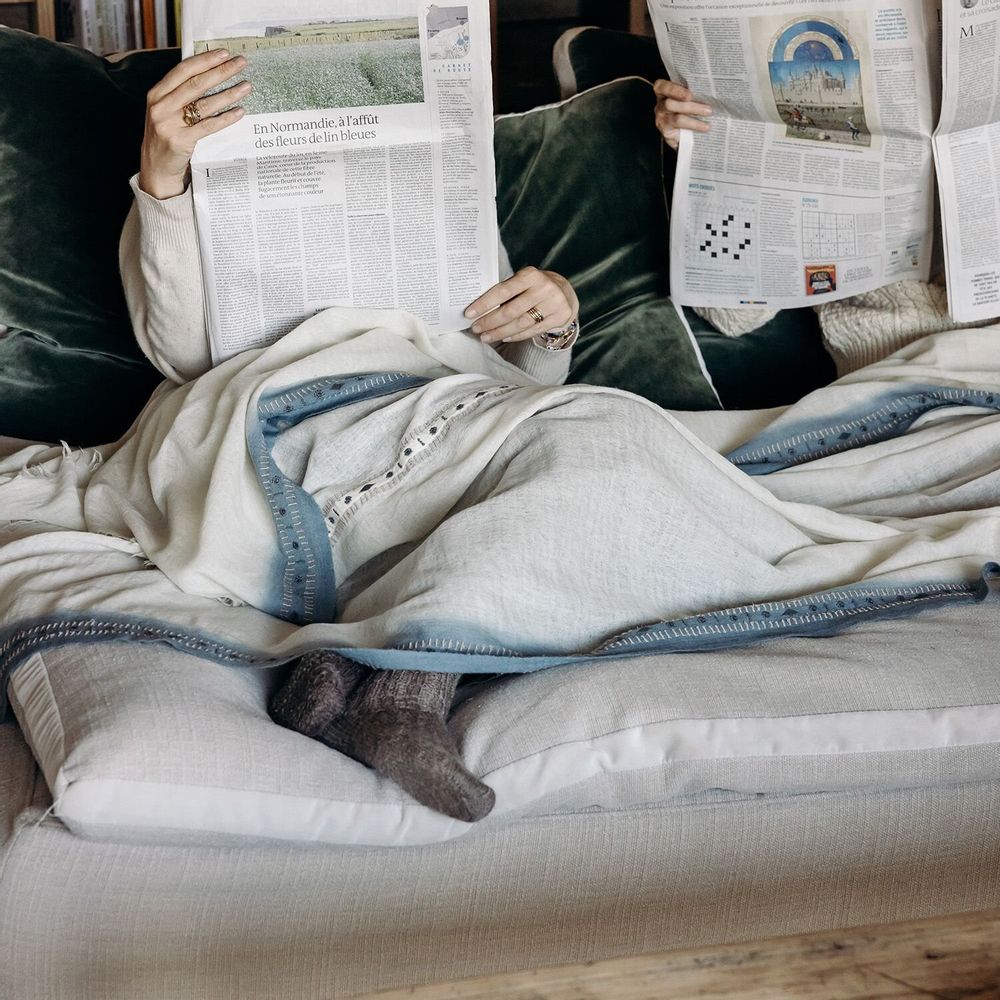Plaids - Couvre-lit Sogno - LE MONDE SAUVAGE BEATRICE LAVAL